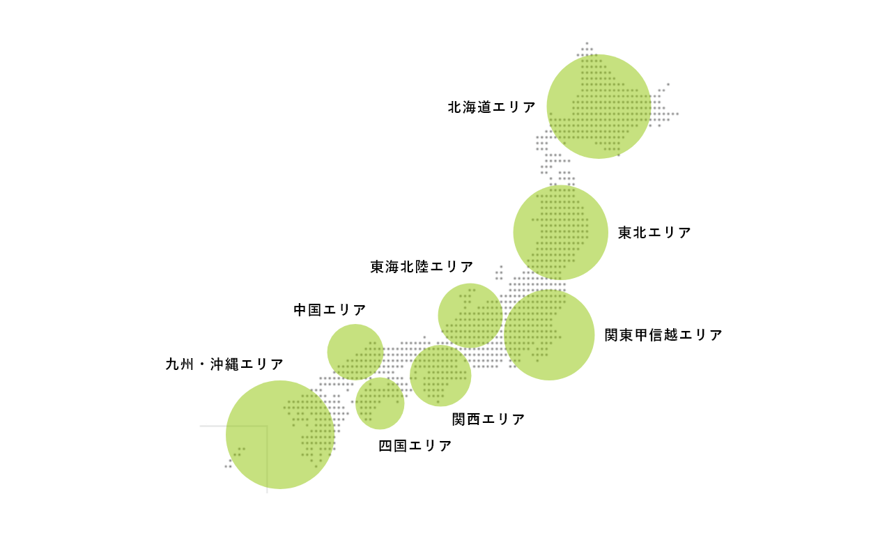 全国87営業所の地図